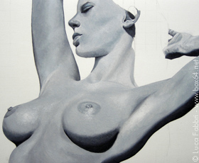 dipinto ad olio nudo di donna
